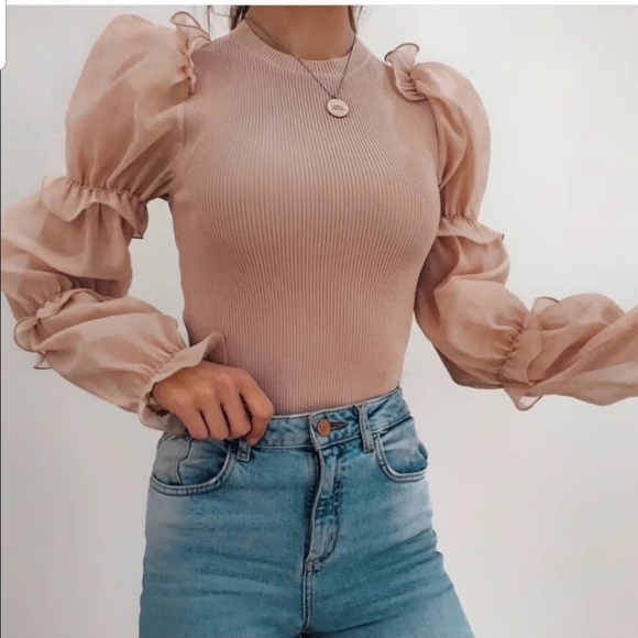 Zara Organza knit top - Picture 9 of 14